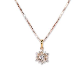 Radiant Blossom Diamond Pendant