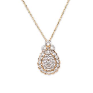 Graceful Cascade Diamond Pendant