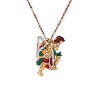 Divine Hanuman's Blessing Diamond Pendant