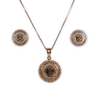 Divine Shine Diamond Pendant Set