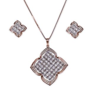 Mesmerizing Brilliance Diamond Pendant Set