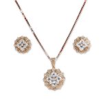 Dazzling Charm Diamond Pendant Set