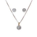 Glittering Essence Diamond Pendant Set