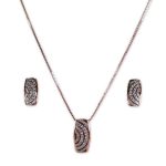 Opulent Radiance Diamond Pendant Set