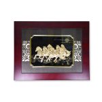 Lucky 7 Horse 24K Gold Leaf Frame