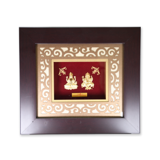 Laxmi Ganesh 24K Gold Leaf Deities