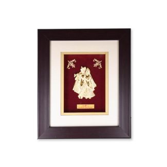 Radha Krishna 24K Gold Leaf Deities (Wooden Frame)