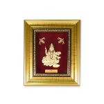 Goddess Saraswati Gold Leaf Deity: An exquisite rendition of Goddess Saraswati, adorned with delicate gold leaf, embodying wisdom, creativity, and divine grace in Hindu tradition.