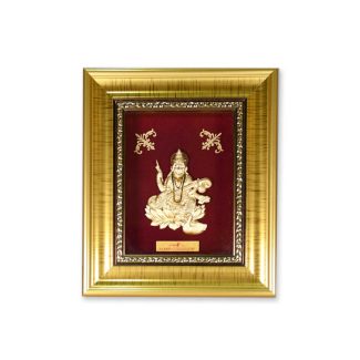 Goddess Saraswati Gold Leaf Deity: An exquisite rendition of Goddess Saraswati, adorned with delicate gold leaf, embodying wisdom, creativity, and divine grace in Hindu tradition.