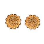 Majestic Orchid Gold Studs