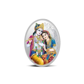 Radha and Lord Krishna Silver Coin