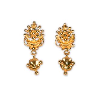 Radiant Bloom Gold Drop Earrings