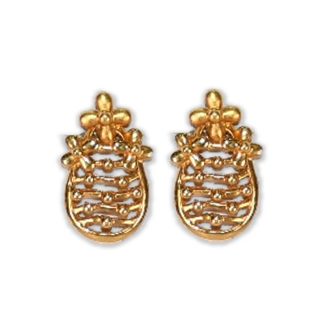 Classic Curve Women Gold Earrings