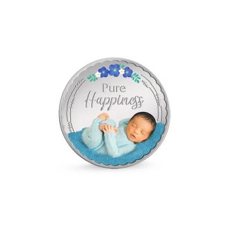 Gift for Newborn Baby Silver Coin (20gm) Blue